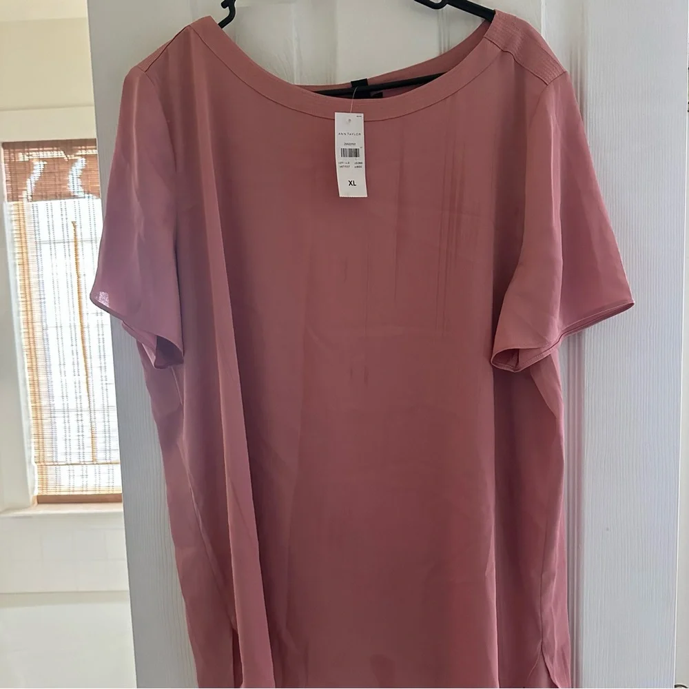 Ann Taylor Dusty Rose Top - Picture 1 of 11